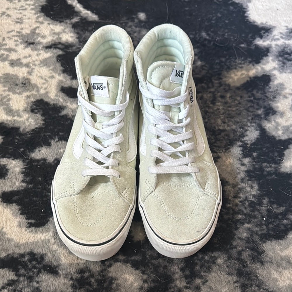 Vans High-Top Sneakers in Light Green